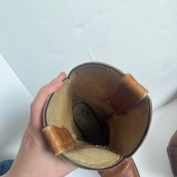 Vintage Frye Boots Genuine Leather Pull-on Western Boots Brown Women’s US 8 - Picture 11 of 16